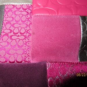 Pink and Silver Patchwork Fabric